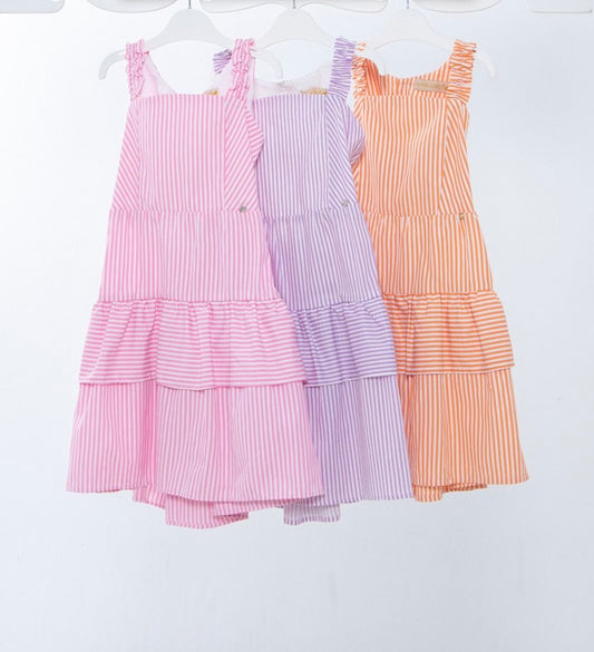 Girls' striped dress