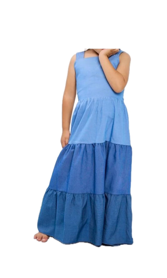 Blue long dress